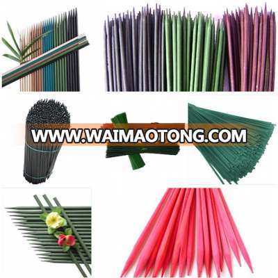 support garden dye color flower skewer bamboo flower stick